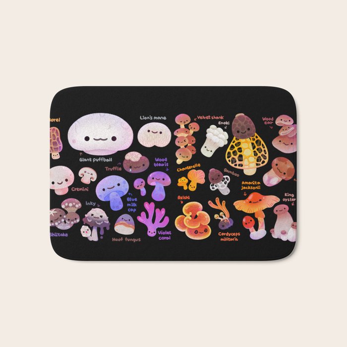 Mushroom - name Bath Mat Gallery Image 1
