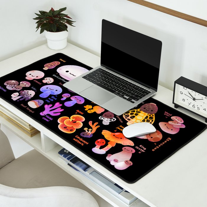 Mushroom - name Desk Mat Gallery Image 2
