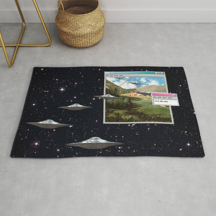 Ctrl+Alt+Del // Returning UFOs Rug Gallery Image 1
