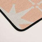 Mid Century Modern Atomic Age Peach Starburst Pattern Desk Mat Gallery Image 4
