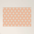 Mid Century Modern Atomic Age Peach Starburst Pattern Welcome Mat Gallery Image 1