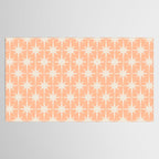 Mid Century Modern Atomic Age Peach Starburst Pattern Tablecloth Gallery Image 2