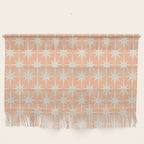 Mid Century Modern Atomic Age Peach Starburst Pattern Wall Hanging Gallery Image 1