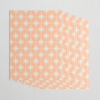 Mid Century Modern Atomic Age Peach Starburst Pattern Wrapping Paper Gallery Image 3