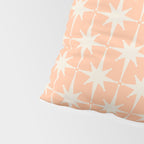 Mid Century Modern Atomic Age Peach Starburst Pattern Pillow Sham Gallery Image 4