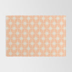 Mid Century Modern Atomic Age Peach Starburst Pattern Rug Gallery Image 2