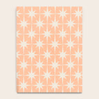 Mid Century Modern Atomic Age Peach Starburst Pattern Notebook Gallery Image 4