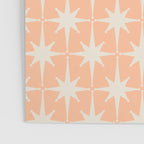 Mid Century Modern Atomic Age Peach Starburst Pattern Poster Gallery Image 3