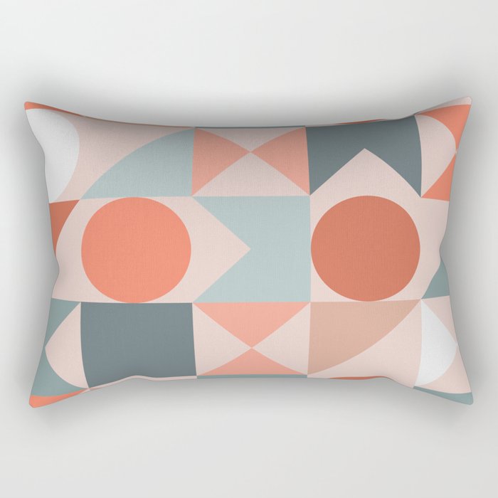 Mid Century Modern  Geometric 06 Rectangular Pillow Gallery Image 2