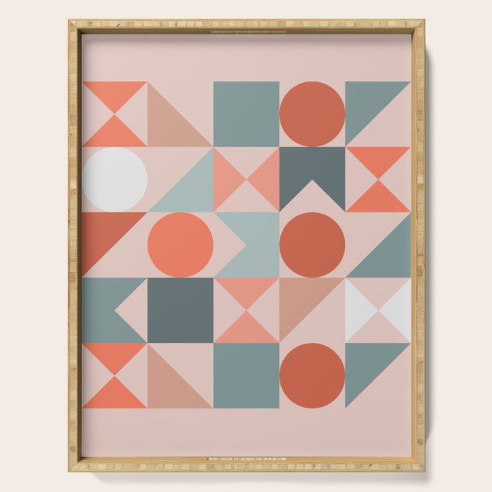 Mid Century Modern  Geometric 06 Serving Tray Gallery Image 1
