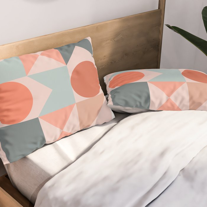 Mid Century Modern  Geometric 06 Pillow Sham Gallery Image 2