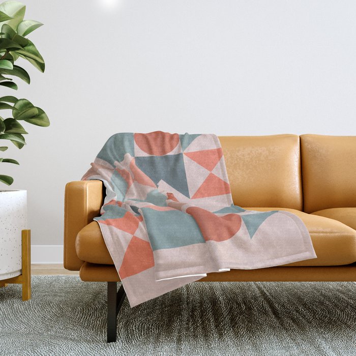 Mid Century Modern  Geometric 06 Throw Blanket Gallery Image 1