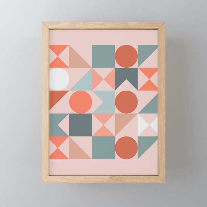 Mid Century Modern  Geometric 06 Mini Art Print Gallery Image 1
