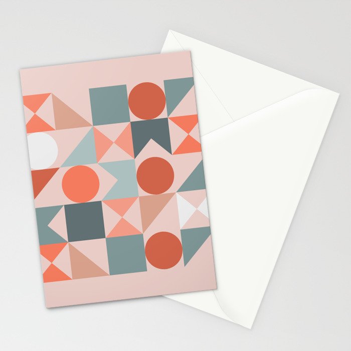 Mid Century Modern  Geometric 06 Stationery Card Gallery Image 2