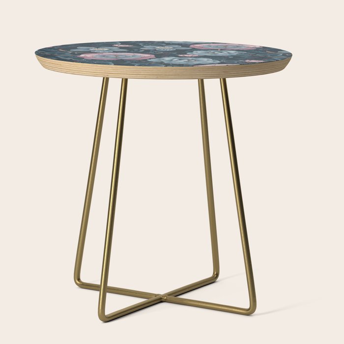 Dark Floral Elegance Side Table Gallery Image 1