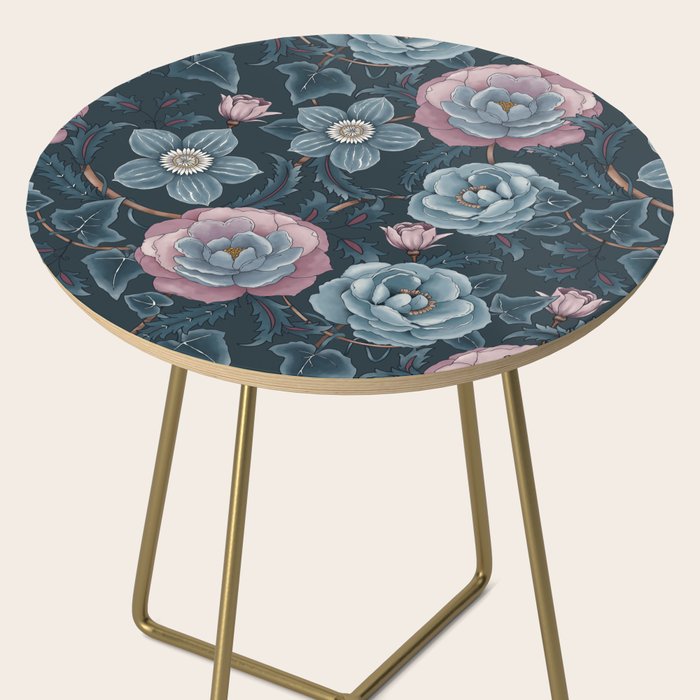 Dark Floral Elegance Side Table Gallery Image 2