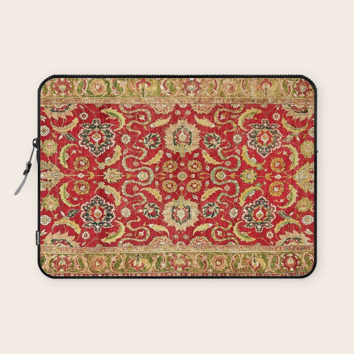 Isphahan Antique Central Persian Rug Print Laptop Sleeve Gallery Image 1