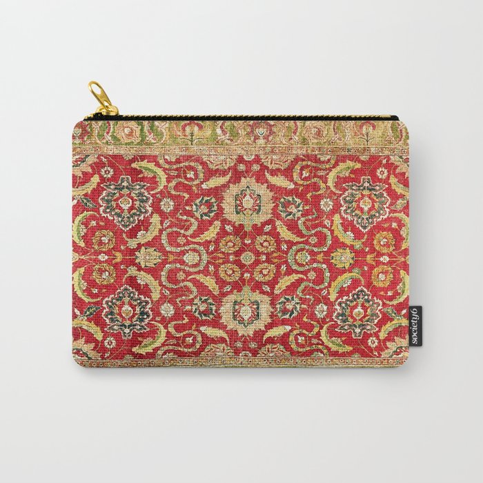 Isphahan Antique Central Persian Rug Print Carry All Pouch Gallery Image 1