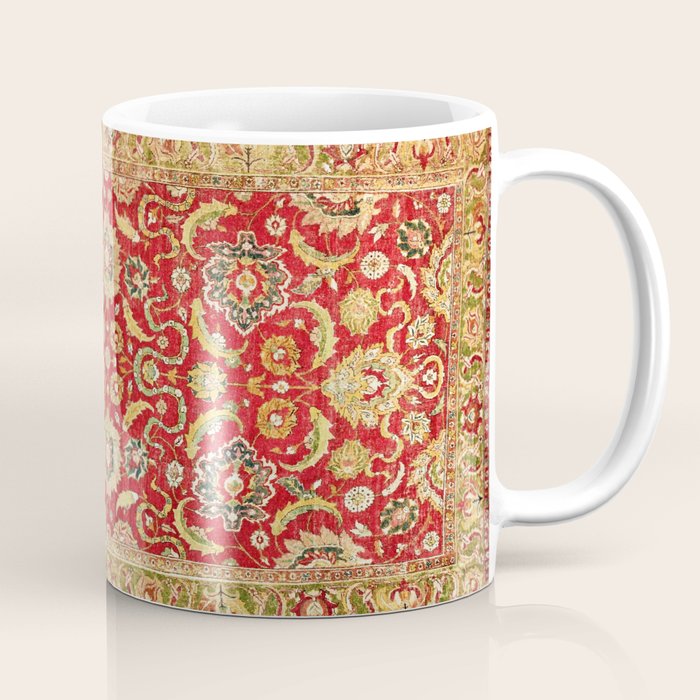 Isphahan Antique Central Persian Rug Print Coffee Mug Gallery Image 1