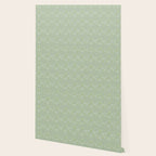 Mint green watercolor hand painted floral leaves Wallpaper Gallery Image 2
