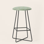 Mint green watercolor hand painted floral leaves Stool Gallery Image 1