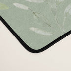 Mint green watercolor hand painted floral leaves Desk Mat Gallery Image 4