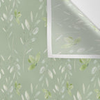 Mint green watercolor hand painted floral leaves Wall Tapestry Gallery Image 3