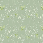 Mint green watercolor hand painted floral leaves Coffee Mug Gallery Image 2