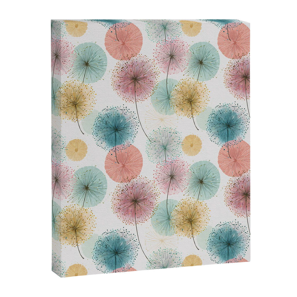 Abstract Dandelion Print in Retro Colors Canvas Print Gallery Image 8