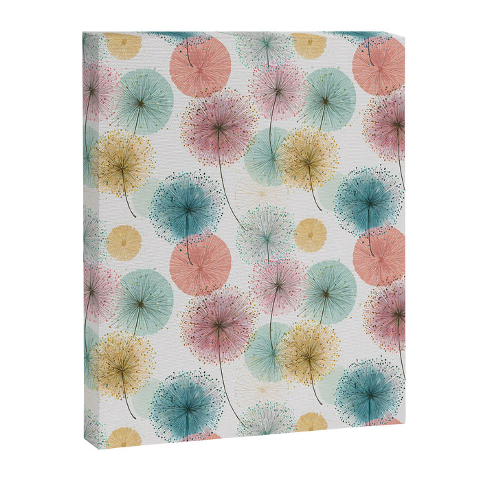 Abstract Dandelion Print in Retro Colors Canvas Print Gallery Image 1