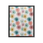 Abstract Dandelion Print in Retro Colors Framed Canvas Print Gallery Image 8