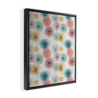 Abstract Dandelion Print in Retro Colors Framed Canvas Print Gallery Image 2