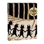 Louis Wain Black Cats & A Full Moon Canvas Print Gallery Image 8