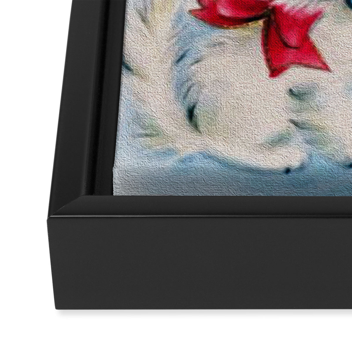 Retro Christmas, Vintage Christmas Kitten Framed Canvas Print Gallery Image 3