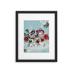 Vintage Christmas Snowman, Retro Christmas Framed Art Print Gallery Image 6