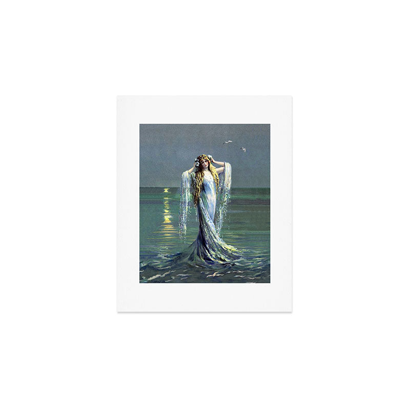 Vintage Mermaid Art Print Gallery Image 1