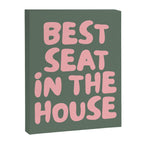 Best Seat In The House, Green and Pink Canvas Print Gallery Image 6