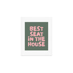 Best Seat In The House, Green and Pink Art Print Gallery Image 1