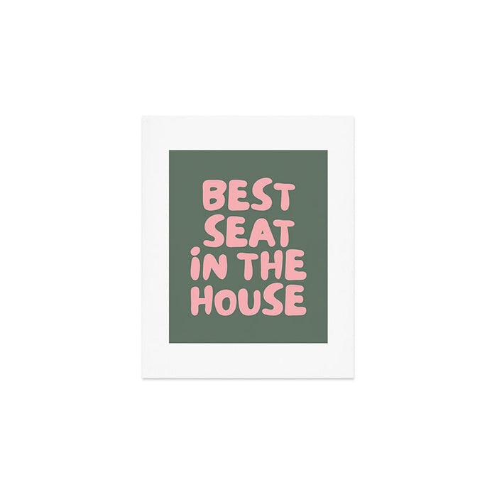 Best Seat In The House, Green and Pink Art Print Gallery Image 1