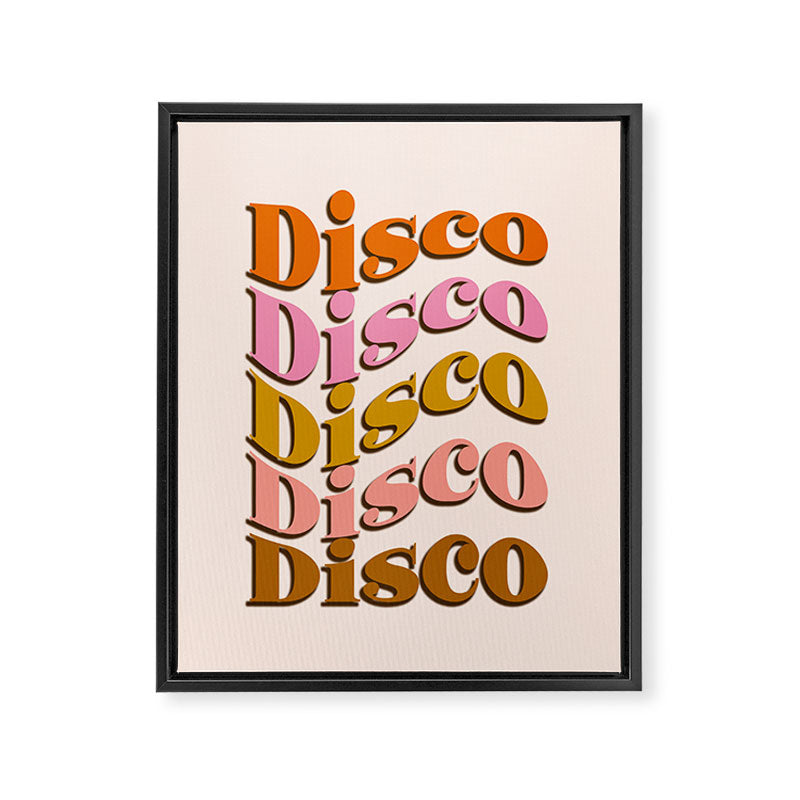 Groovy Disco Disco Framed Canvas Print Gallery Image 6