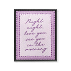Night Night Love You See You In The Morning, Cute Bedroom Wall Decor Framed Canvas Print Gallery Image 6