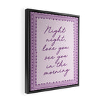 Night Night Love You See You In The Morning, Cute Bedroom Wall Decor Framed Canvas Print Gallery Image 2