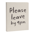 Please Leave By 9pm, Funny Hallway Print Canvas Print Gallery Image 6