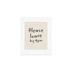 Please Leave By 9pm, Funny Hallway Print Art Print Gallery Image 1