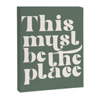 This Must Be The Place, Green and Cream Retro Home Decor Canvas Print Gallery Image 6