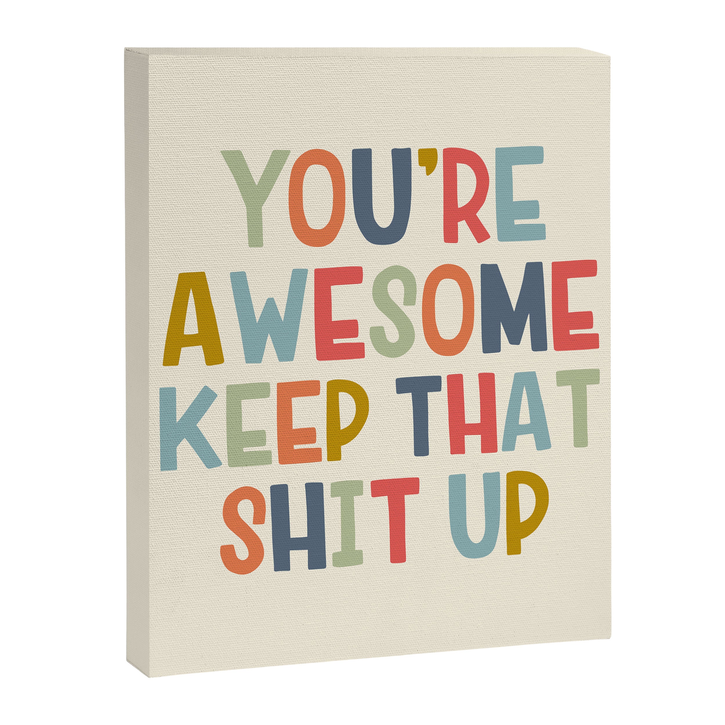 You're Awesome Keep That Shit Up Quote  Canvas Print Gallery Image 8