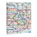 Tokyo Subway Map Canvas Print Gallery Image 6