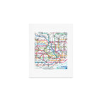 Tokyo Subway Map Art Print Gallery Image 1