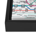 Tokyo Subway Map Framed Canvas Print Gallery Image 3