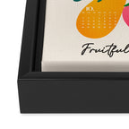 2025 BRIGHT FRUIT MARKET CALENDAR Framed Canvas Print Gallery Image 3